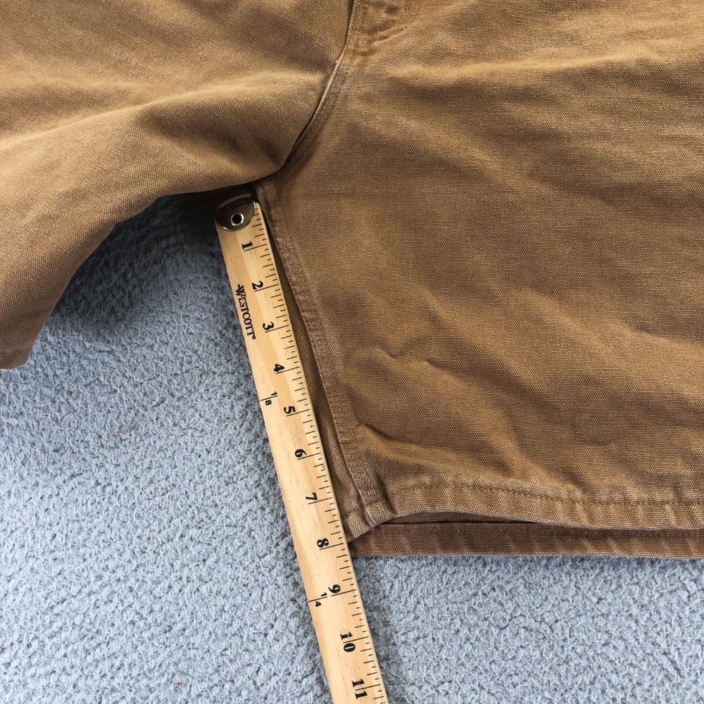 Vintage Carhartt Shorts Mens 40 Brown Duck Canvas Carpenter Union Made In USA - Picture 9 of 10